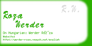 roza werder business card